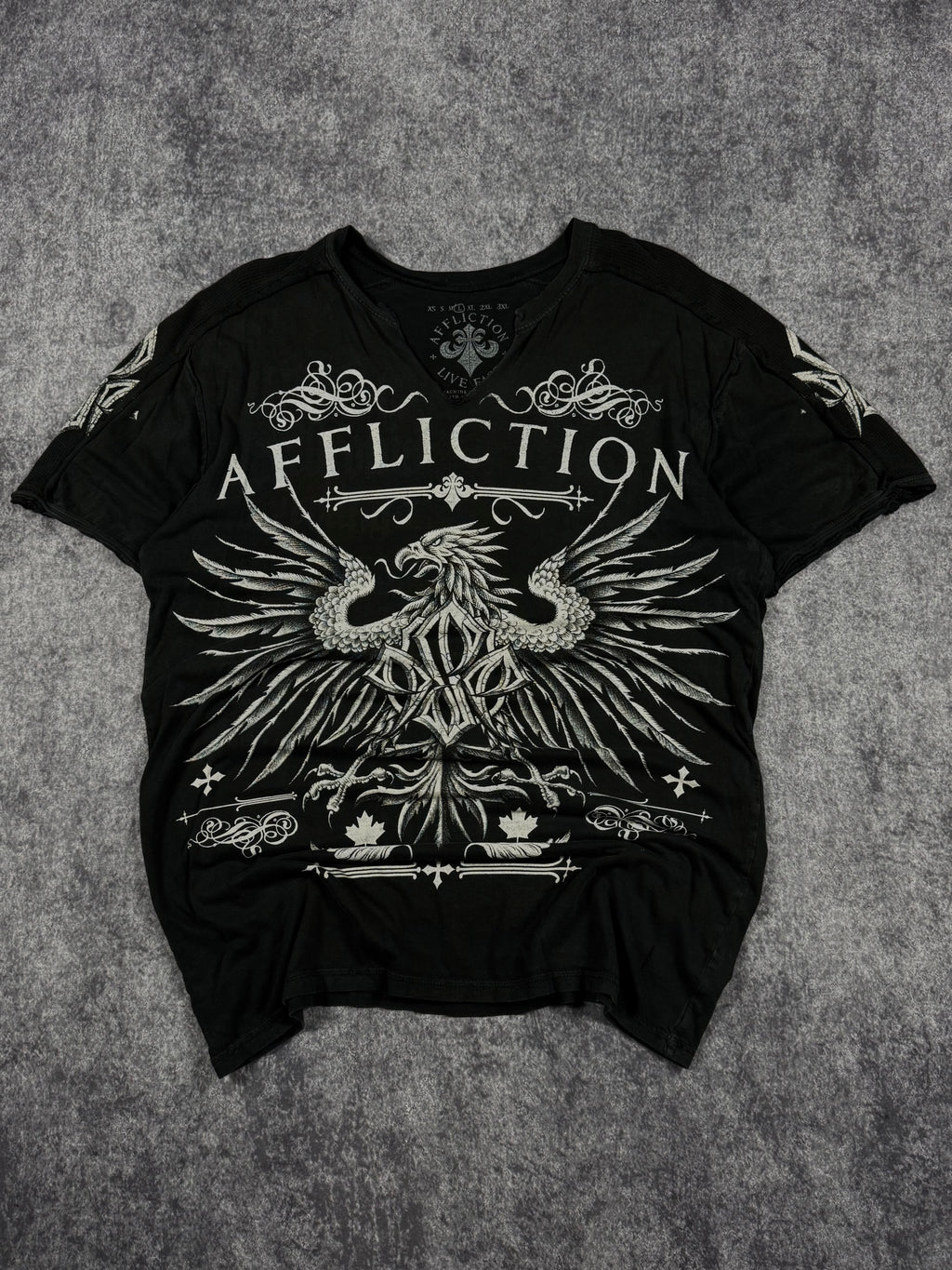 (rare) 2000s affliction x george’s st pierre shirt (L)