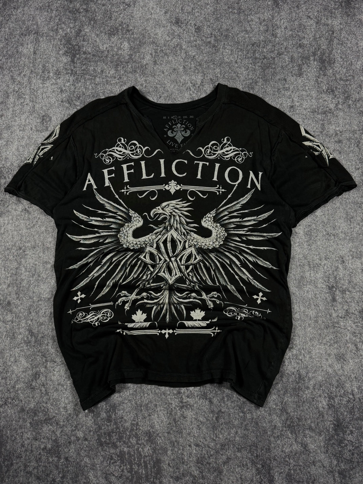 (rare) 2000s affliction x george’s st pierre shirt (L)