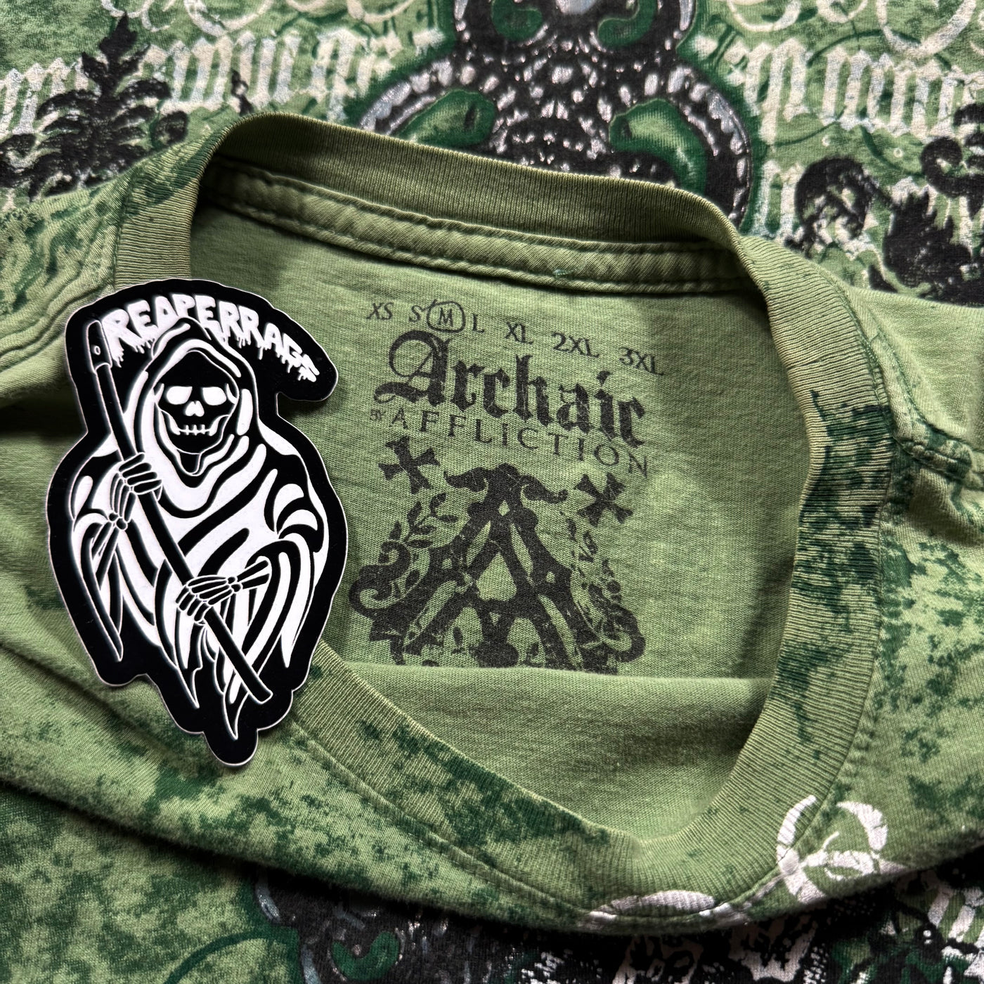 (rare) 2000s Archiac x Affliction Shirt (S)