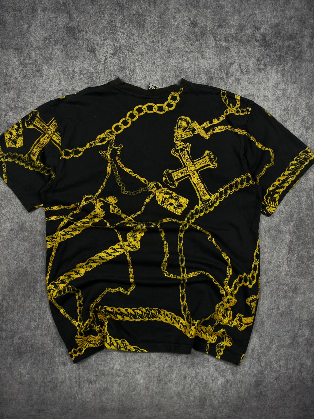 (RARE) 2000S AKCESS RHINESTONE SHIRT (XL)