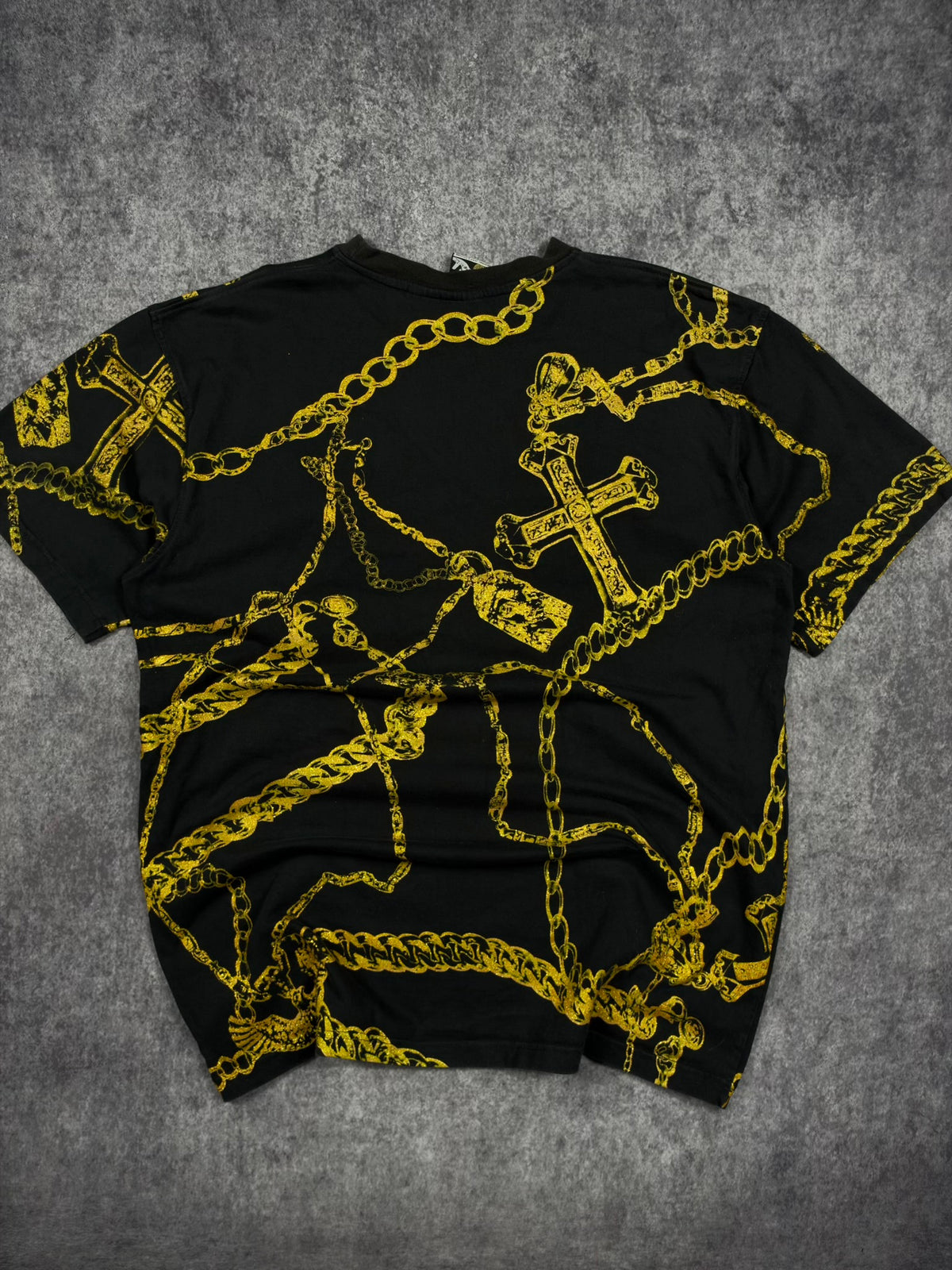 (RARE) 2000S AKCESS RHINESTONE SHIRT (XL)