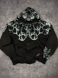 (GRAIL) 2000s RHINESTONE CYBER SIGILISM HOODIE (XL)