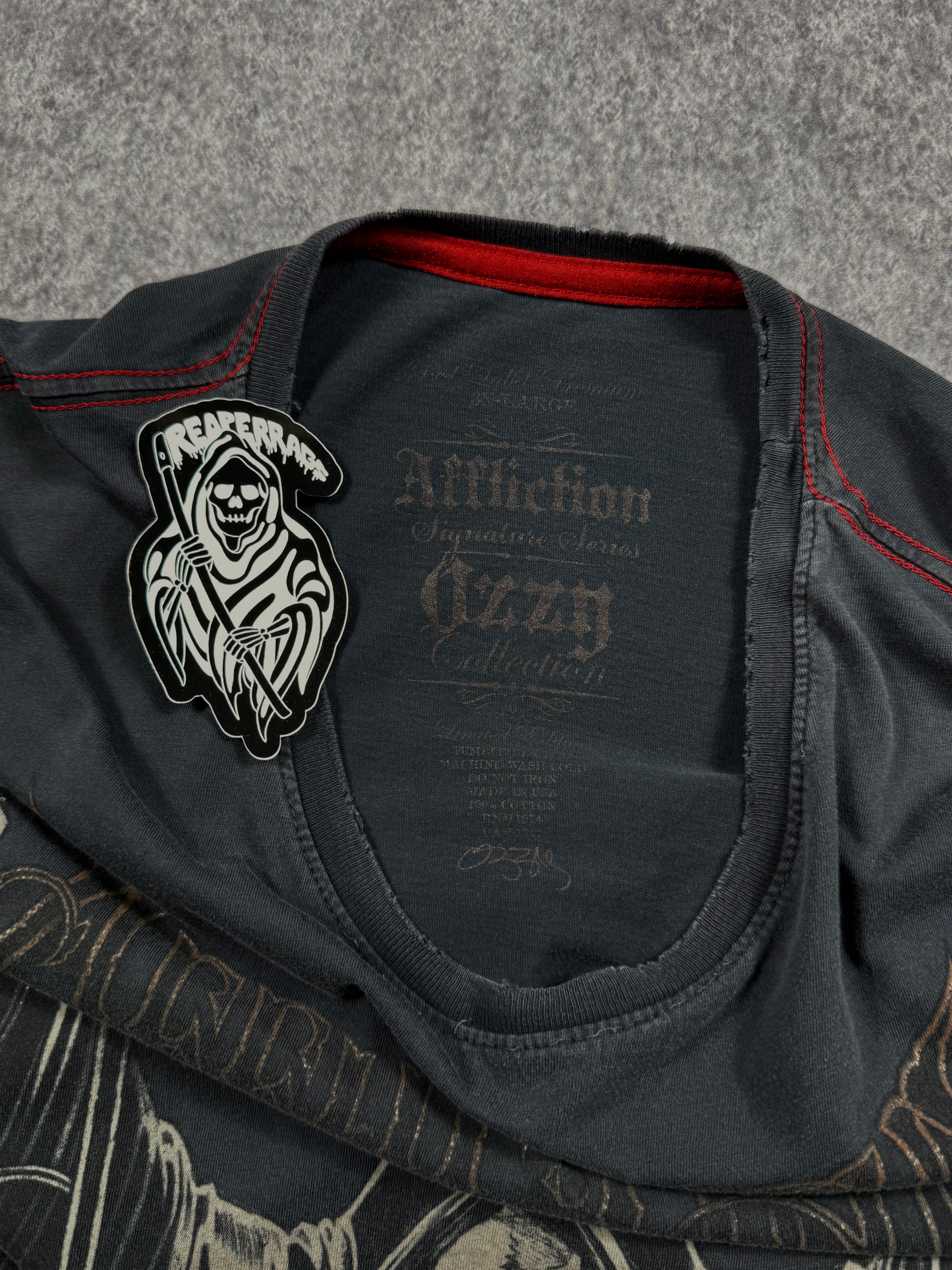 (rare) 2000s affliction x ozzy osborne shirt (XL)