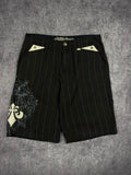(GRAIL) 2000s LEATHER AFFLICTION SHORTS (36)