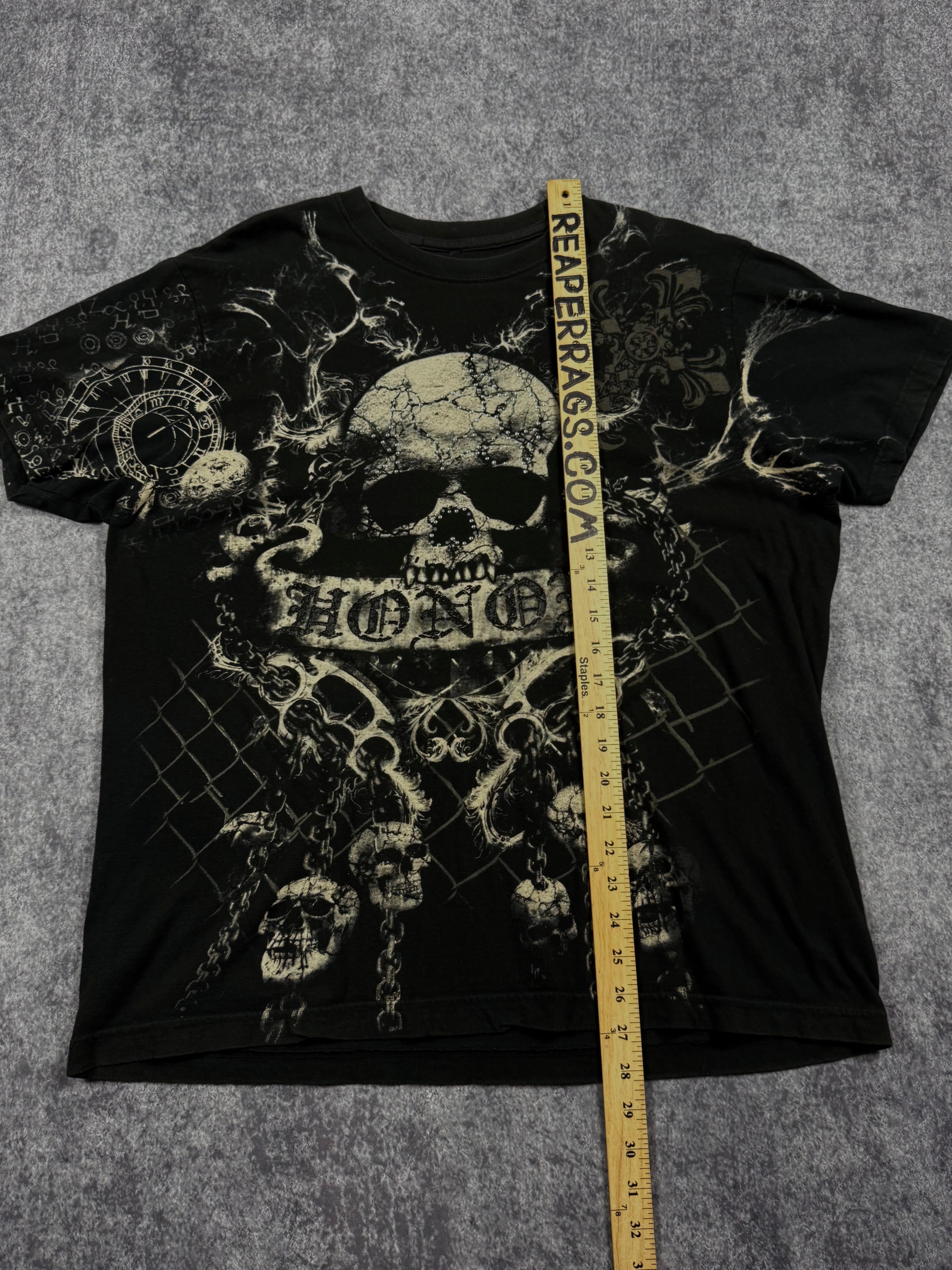 (rare) 2000s xzavier rhinestone shirt (L)