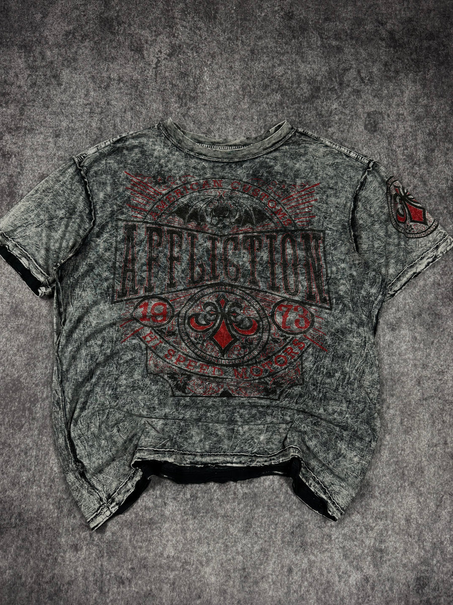 2000s affliction reversible shirt (XL)
