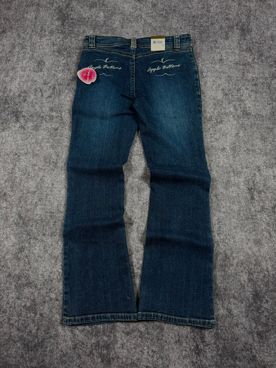 (rare) deadstock 2000s apple bottoms rhinestone jeans (28x27)