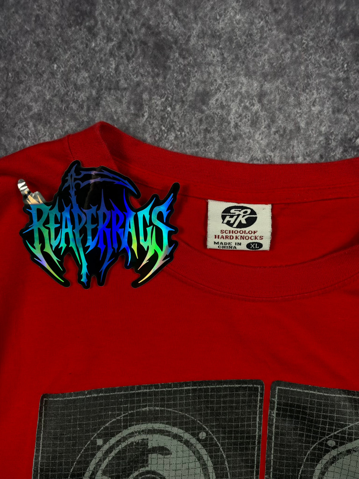 (GRAIL) 2000s SCHOOL OF HARD KNOCKS SHIRT (XL)