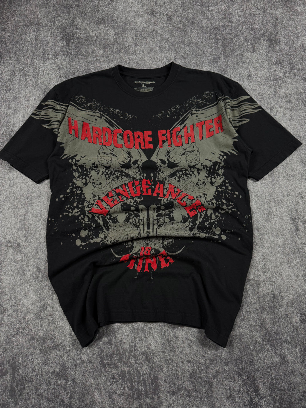 (rare) 2000s hardcore fighter shirt (L)