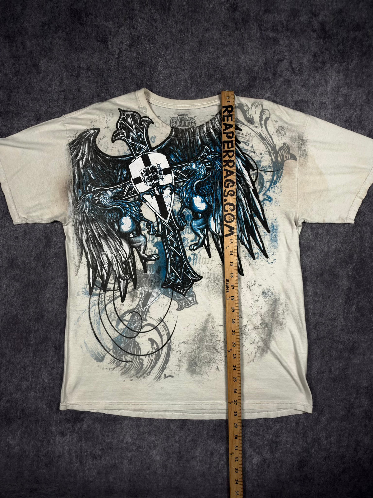 (RARE) 2000s MMA ELITE SHIRT (L)