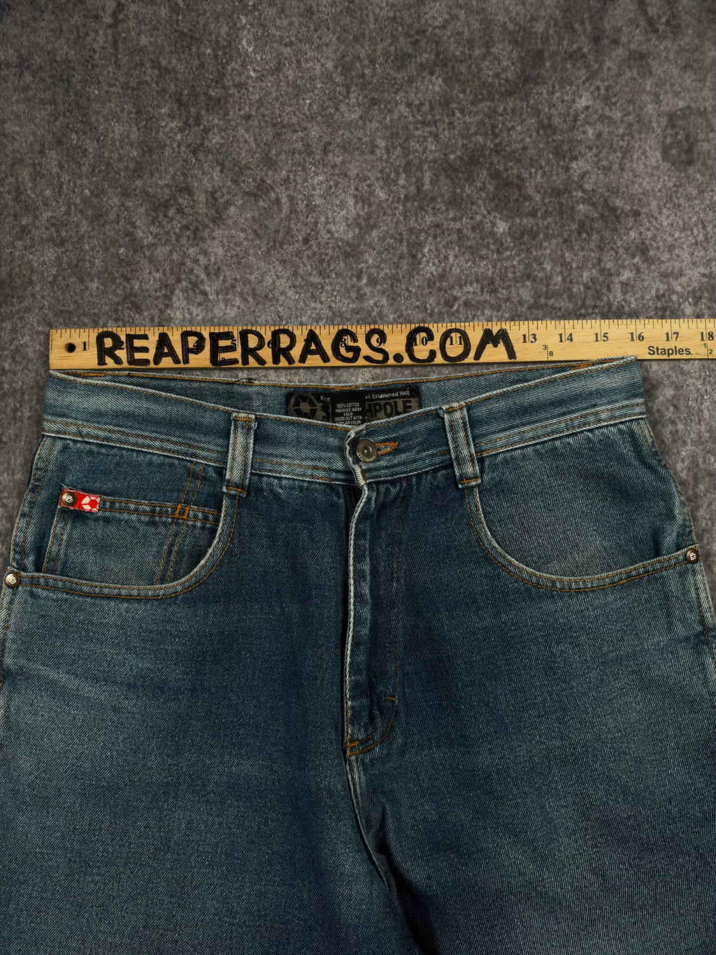 (GRAIL) 2000s SOUTHPOLE RED TAB JEANS (32x29)