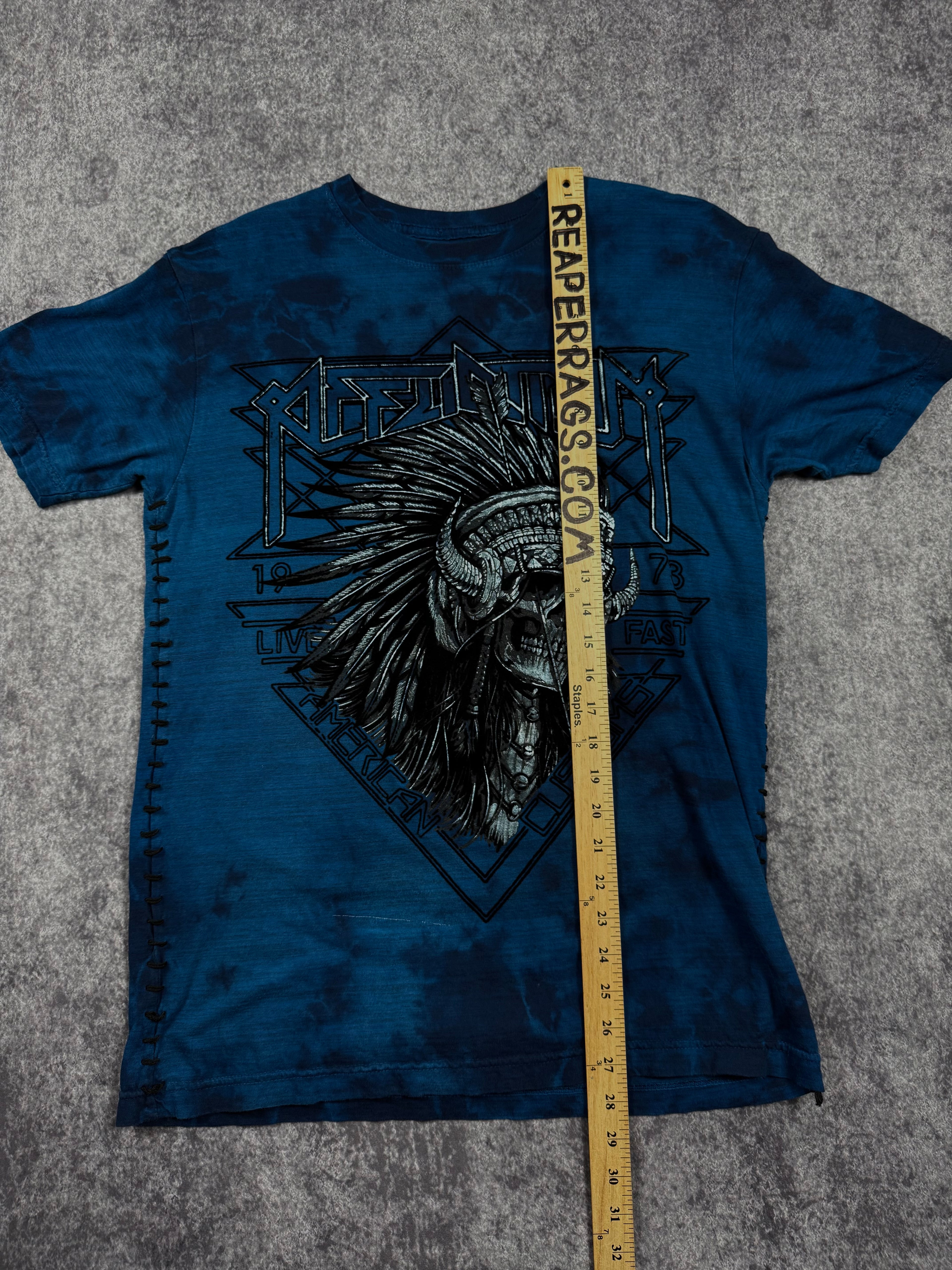 (rare) 2000s affliction chrome shirt (S)