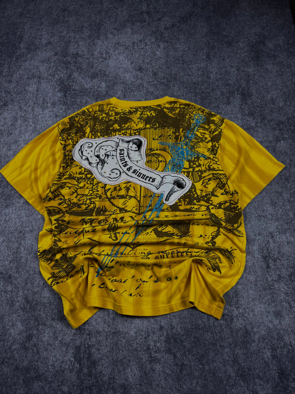 (rare) 2000s attitude gold shirt (XL)