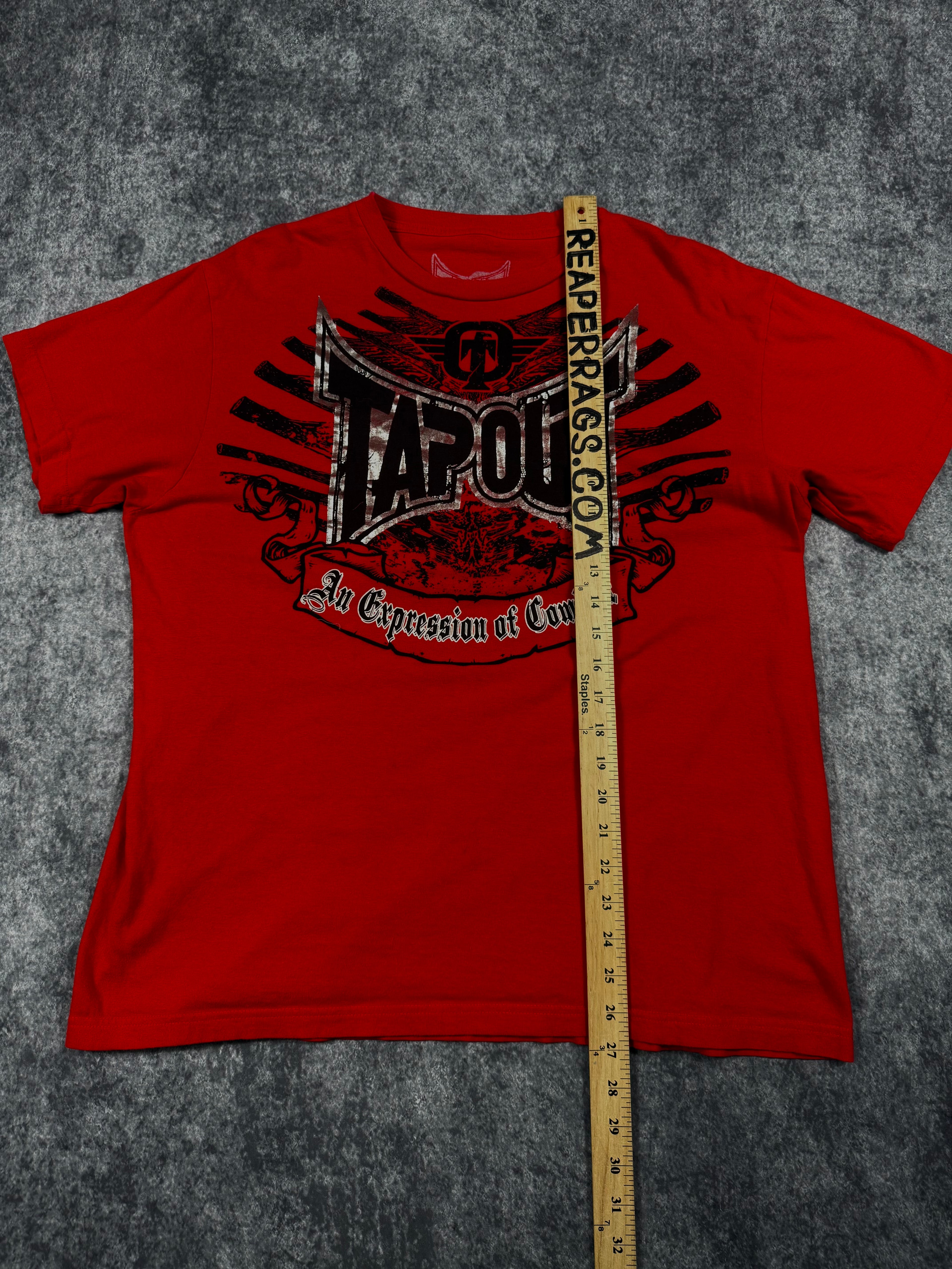 (rare) 2000s tapout signature series chrome shirt (L)