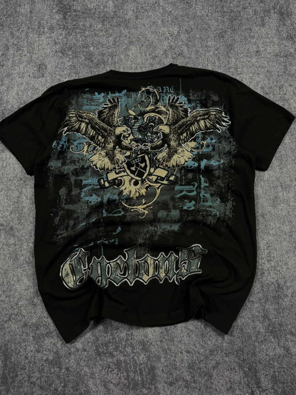 (rare) 2000s winged chrome shirt (L)