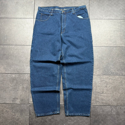 Y2K Baggy Embroidered Jeans (40x33)