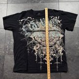 (rare) 2000s Truth&Lies Rhinestone Shirt (XL)