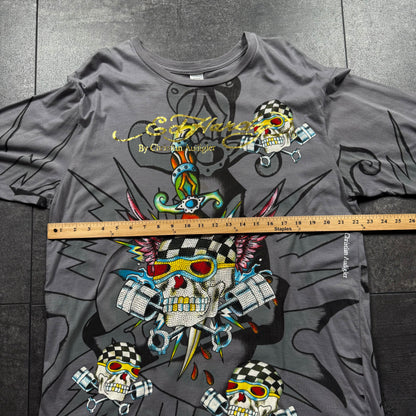 Y2K Mallgoth Ed Hardy Long Sleeve Tshirt (L)