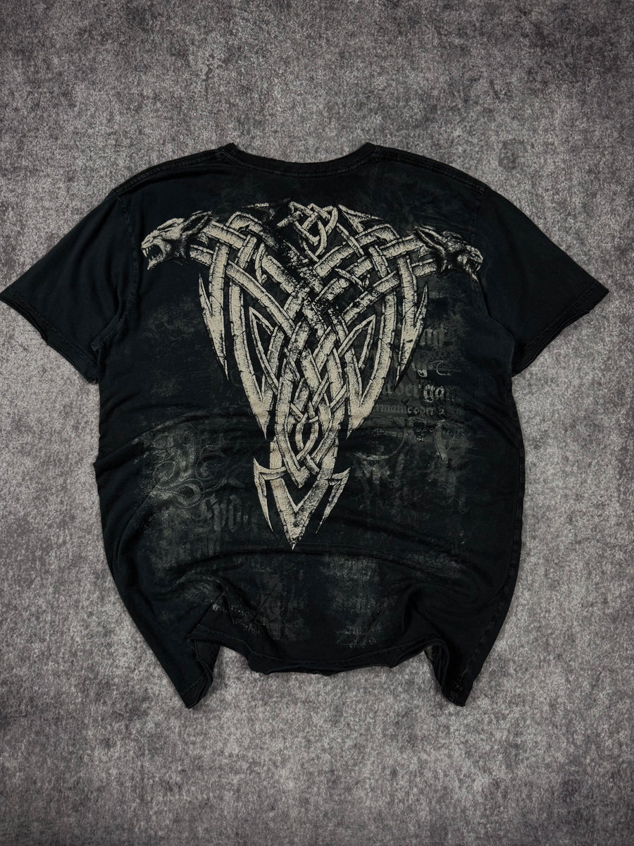 (rare) 2000s affliction chrome shirt (L)