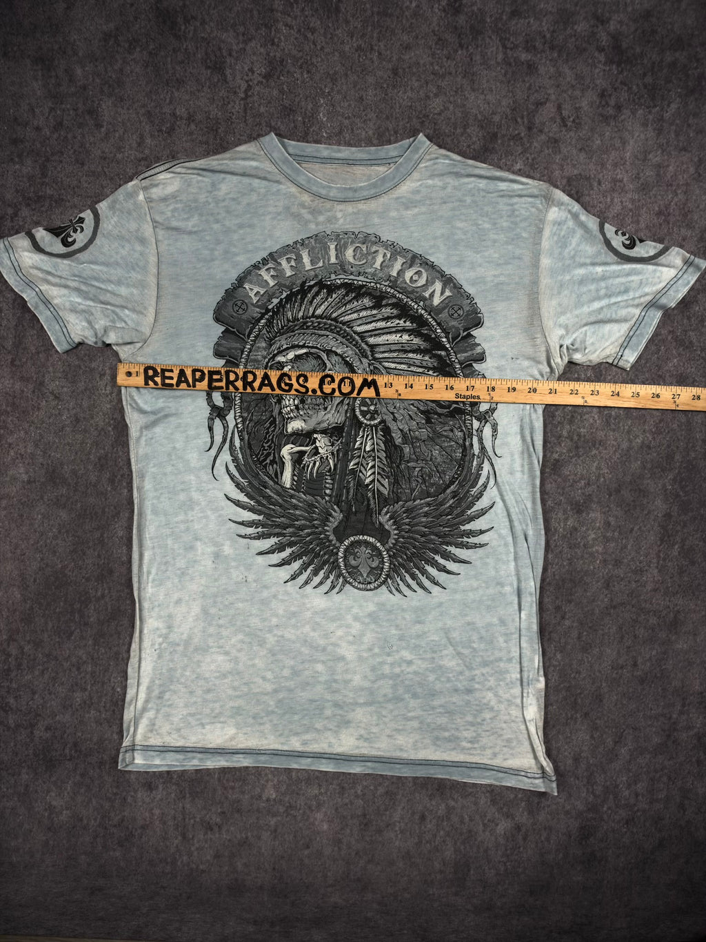 2000s ULTRA THIN AFFLICTION SHIRT (L)