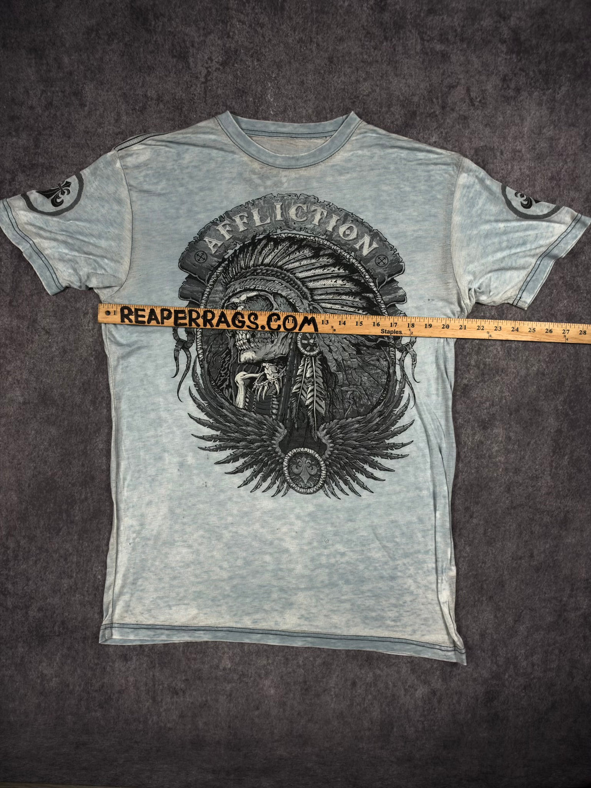 2000s ULTRA THIN AFFLICTION SHIRT (L)