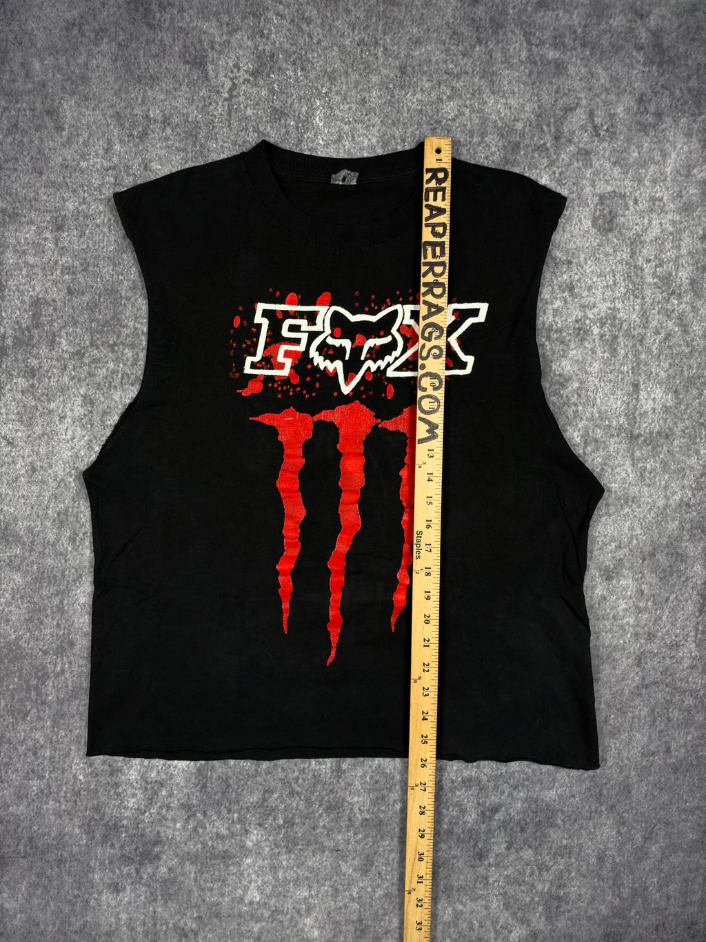 (RARE) 2000s MONSTER ENERGY x FOX RACING CUTOFF (L)