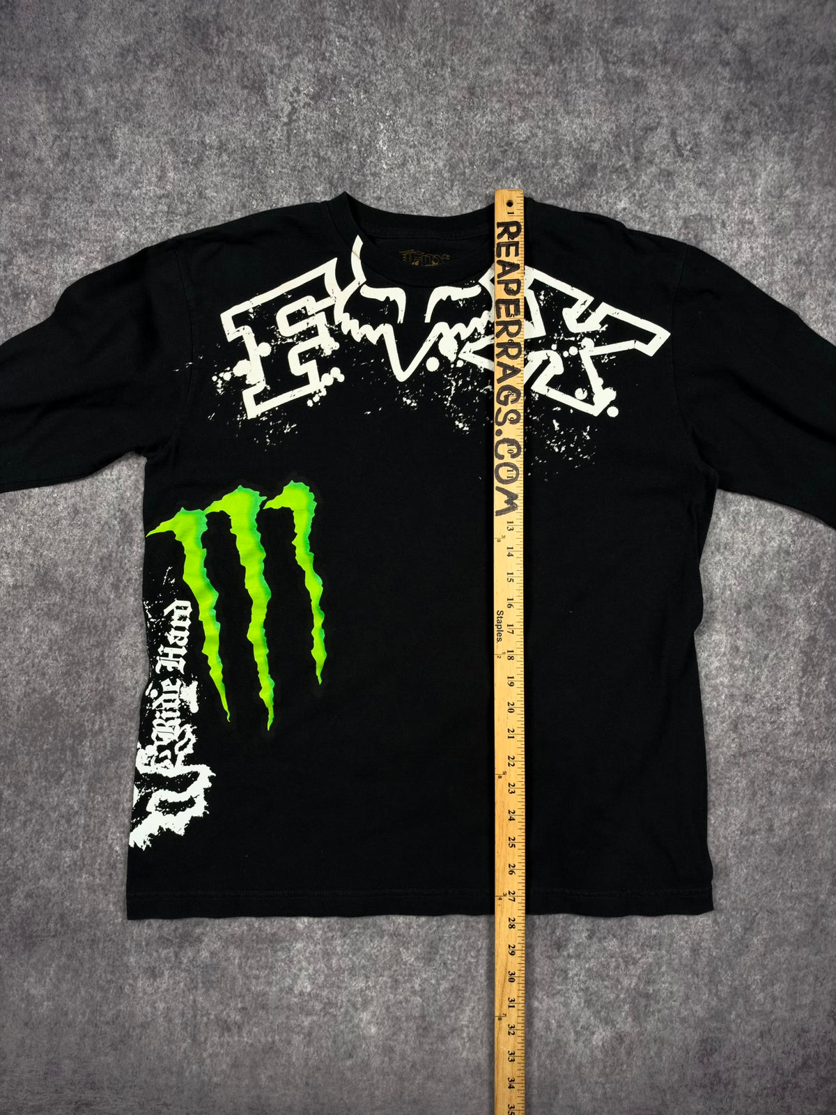 (GRAIL) 2000s FOX RACING x MONSTER ENERGY LONG SLEEVE SHIRT (L)