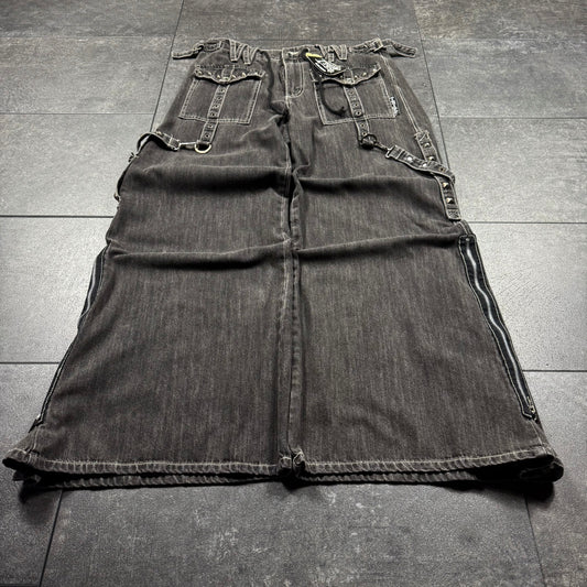 Deadstock Y2K Grunge Tripp NYC Strap Jeans (34x32)