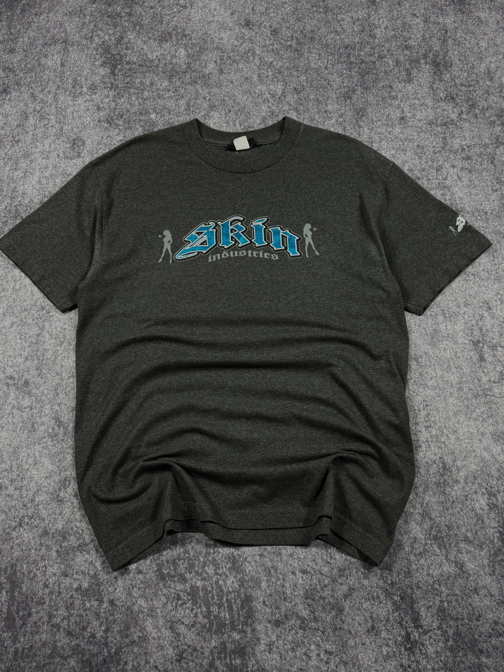 (rare) 2000s skin industries chrome shirt (L)