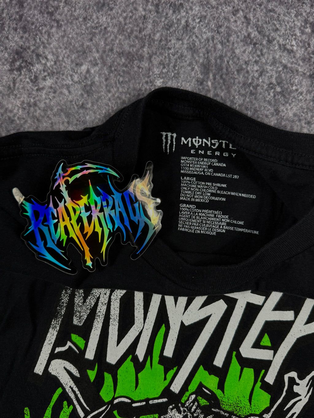 (rare) 2000s monster energy shirt (M)