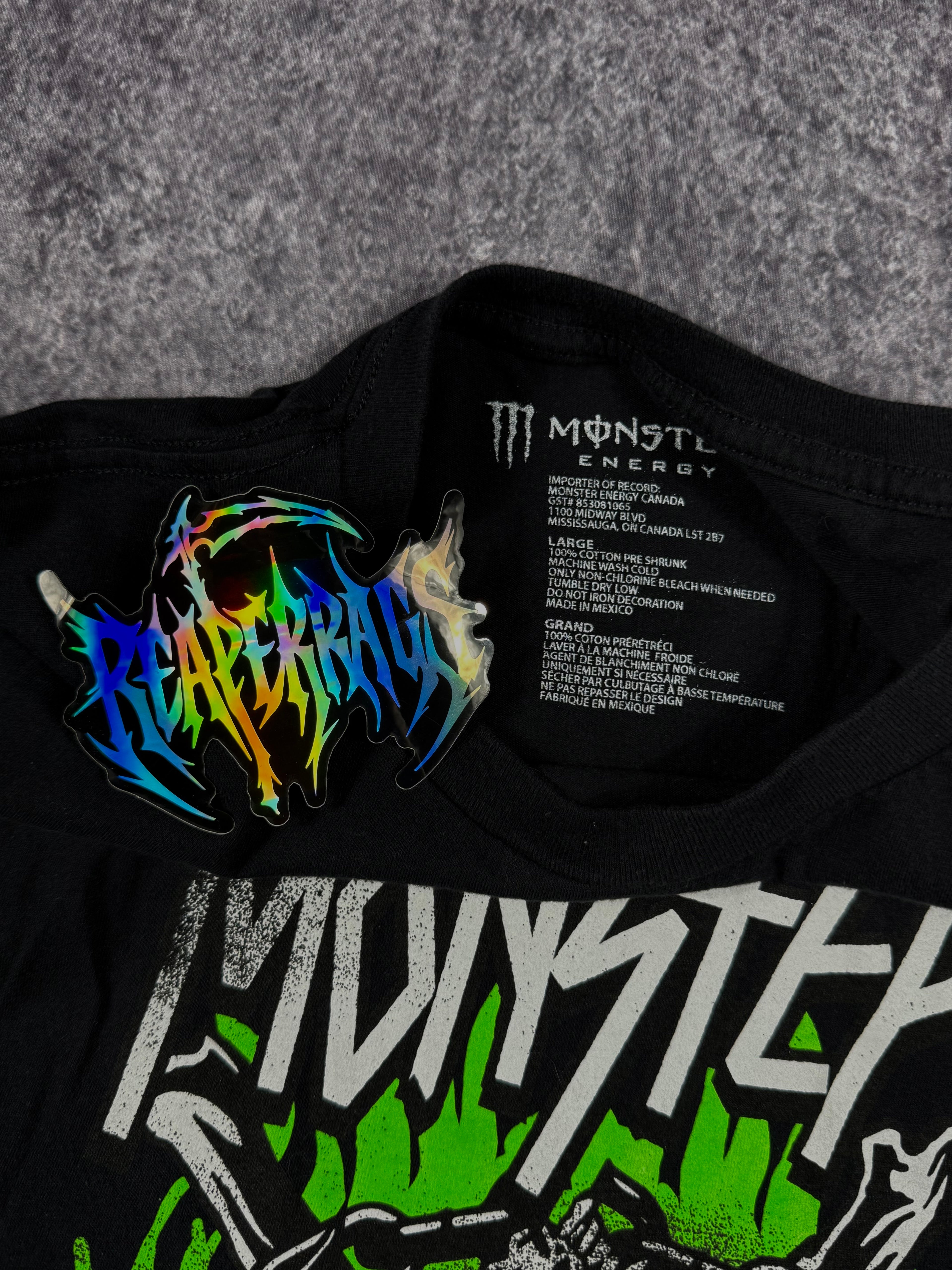 (rare) 2000s monster energy shirt (M)