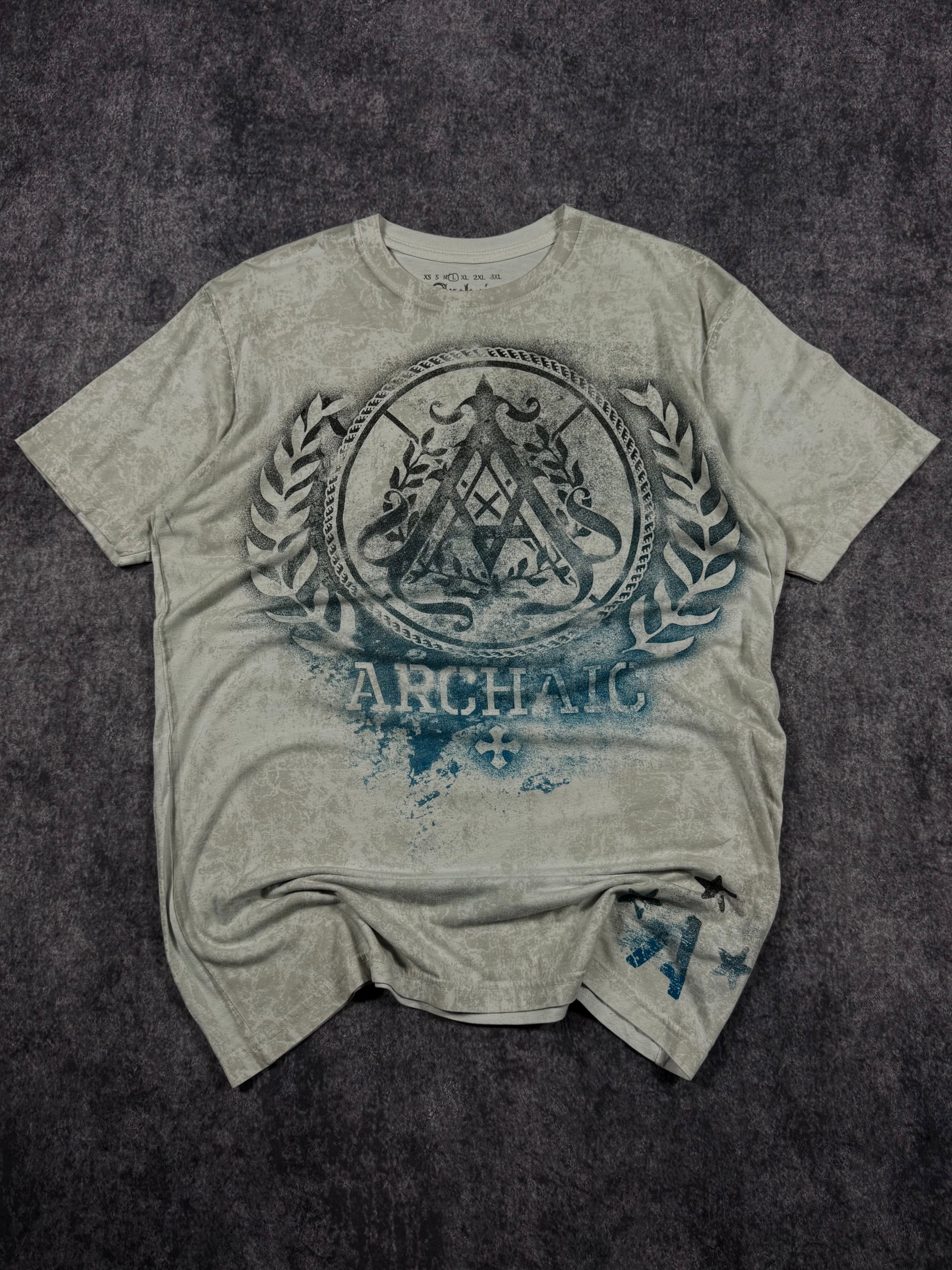 (rare) 2000s archaic x affliction shirt (L)