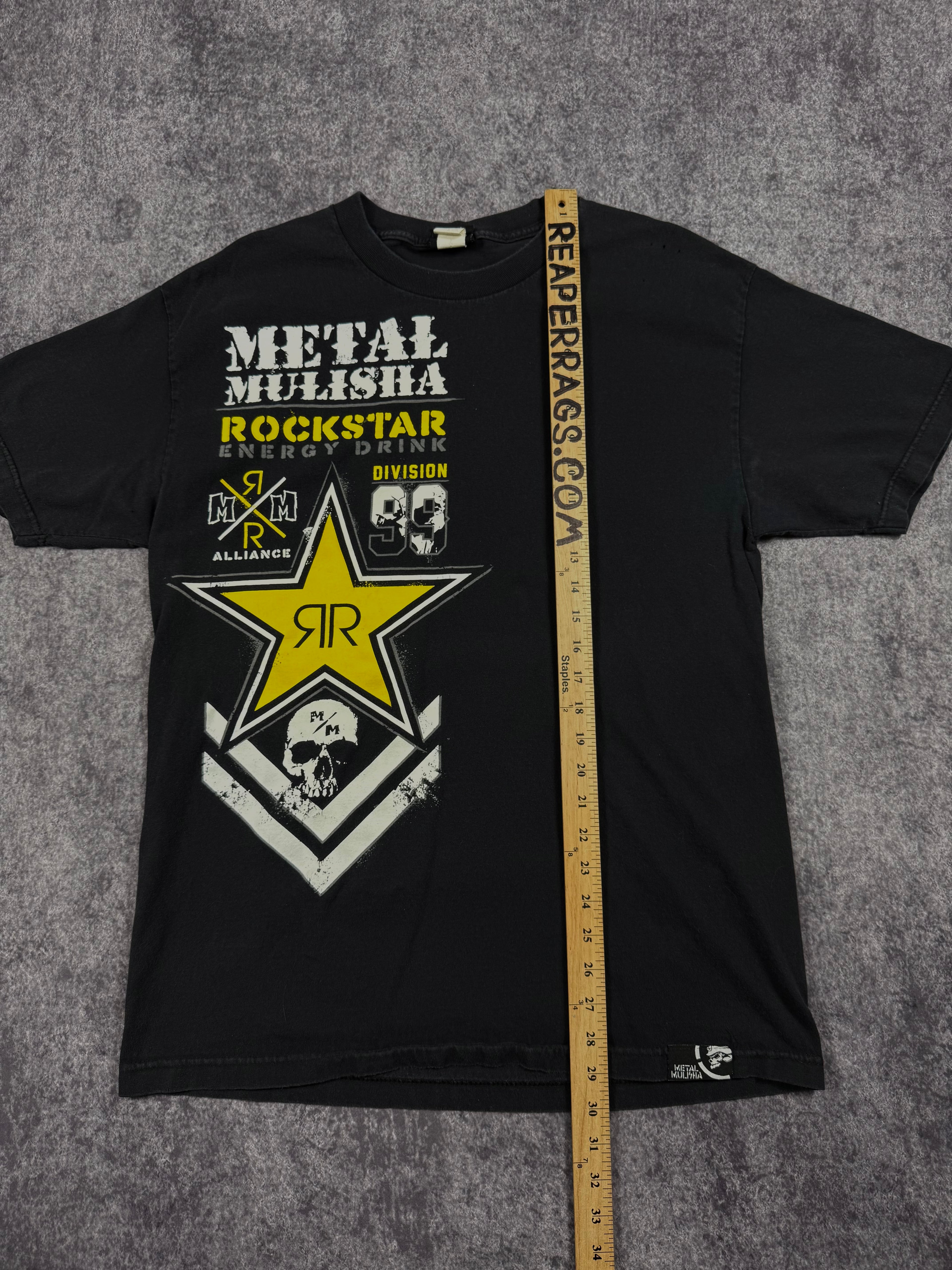 (rare) 2000s rockstar energy x metal mulisha shirt (M)