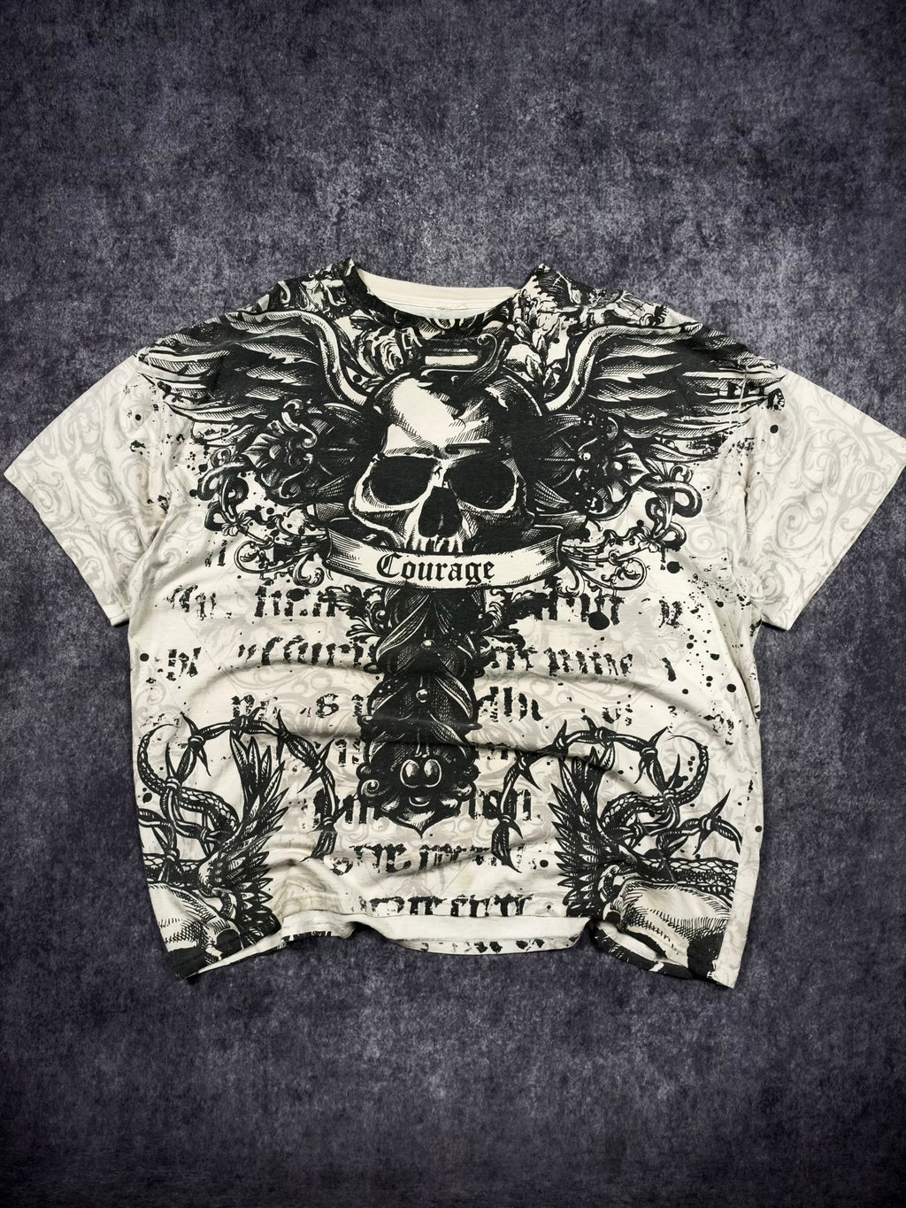 (RARE) 2000S SKULL SHIRT (XXL)
