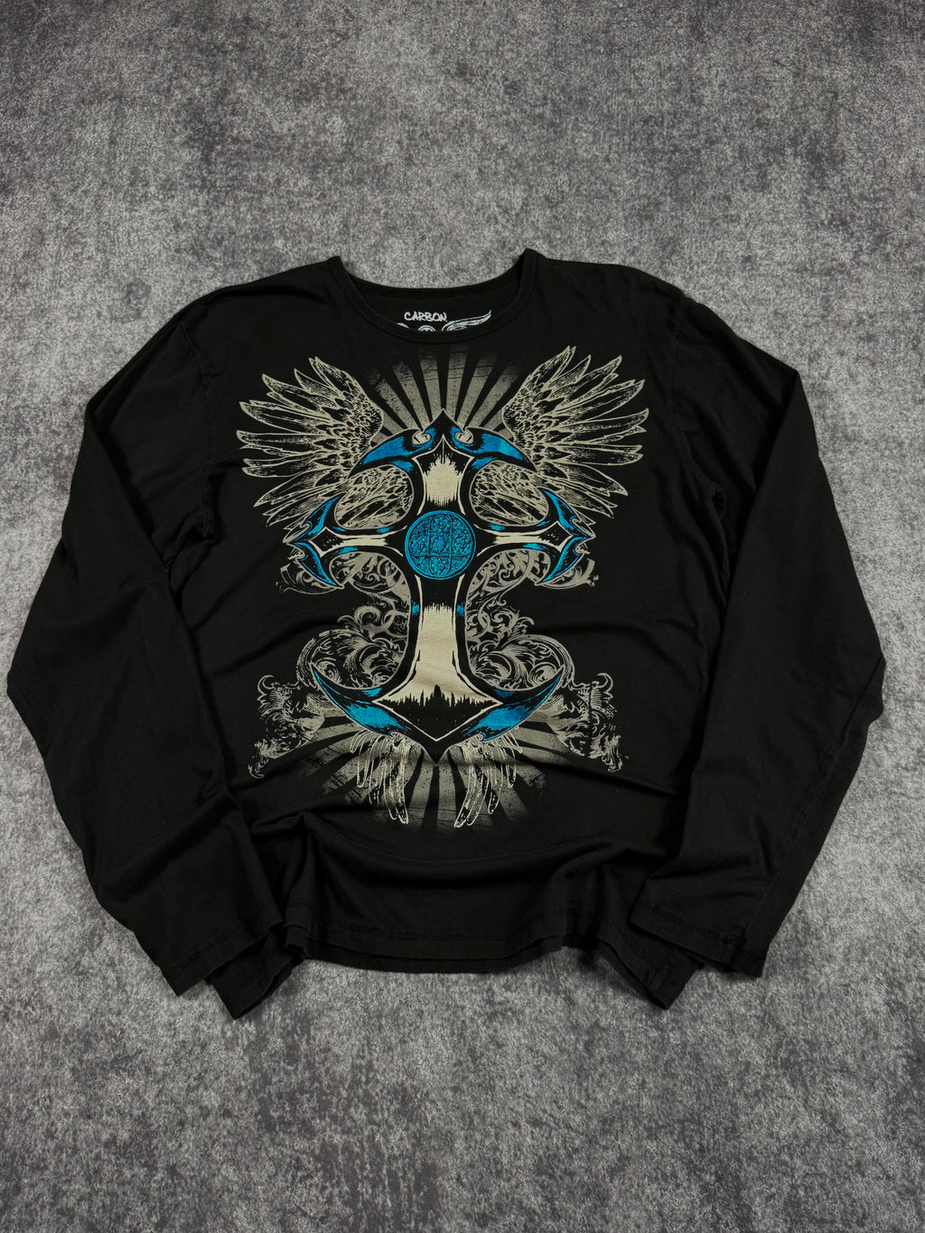 (rare) 2000s carbon chrome long sleeve shirt (M)