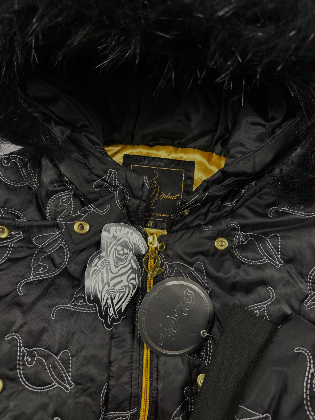 (rare) deadstock 2000s baby phat fur jacket (L)