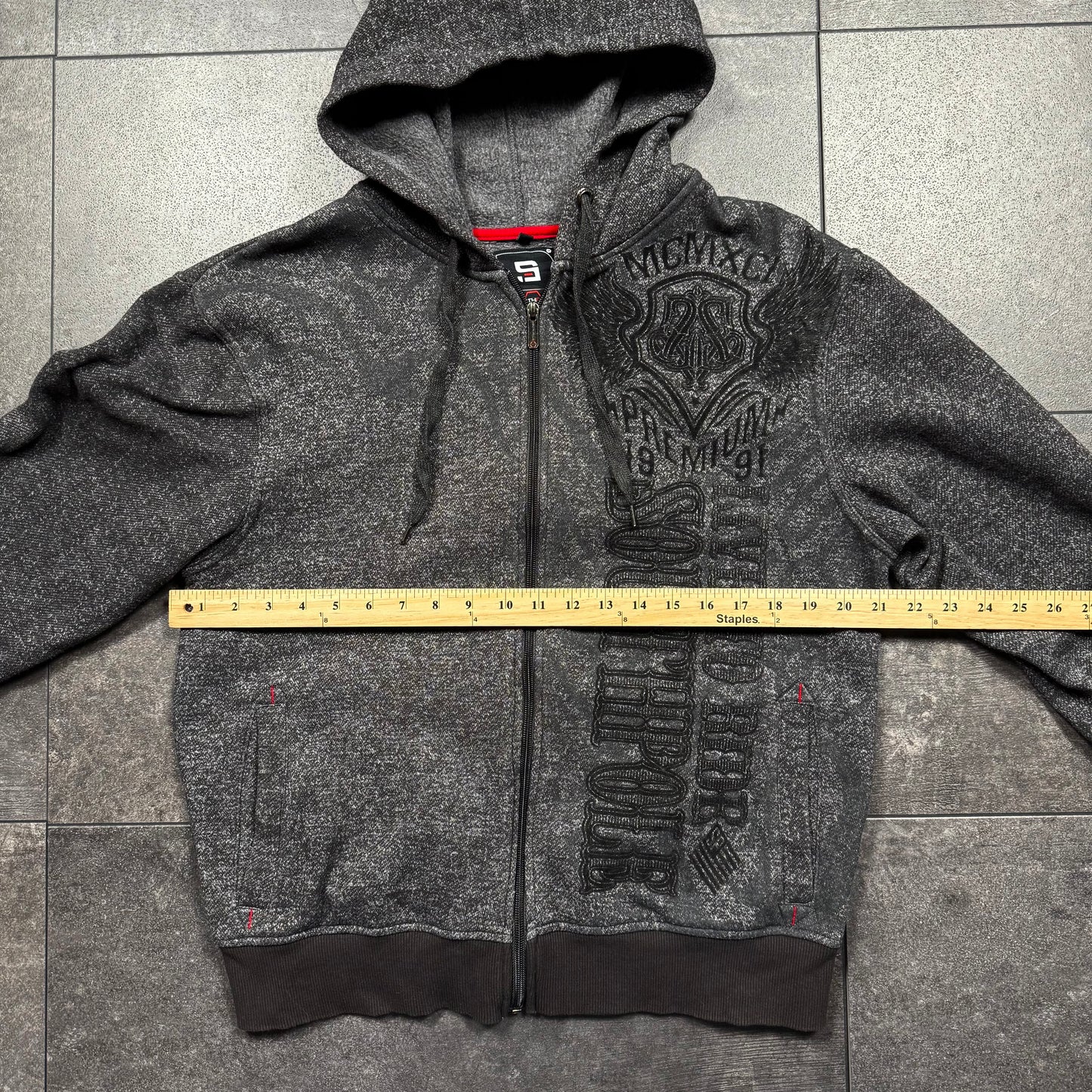 Y2K Southpole Grunge Zip-Up Hoodie (S)