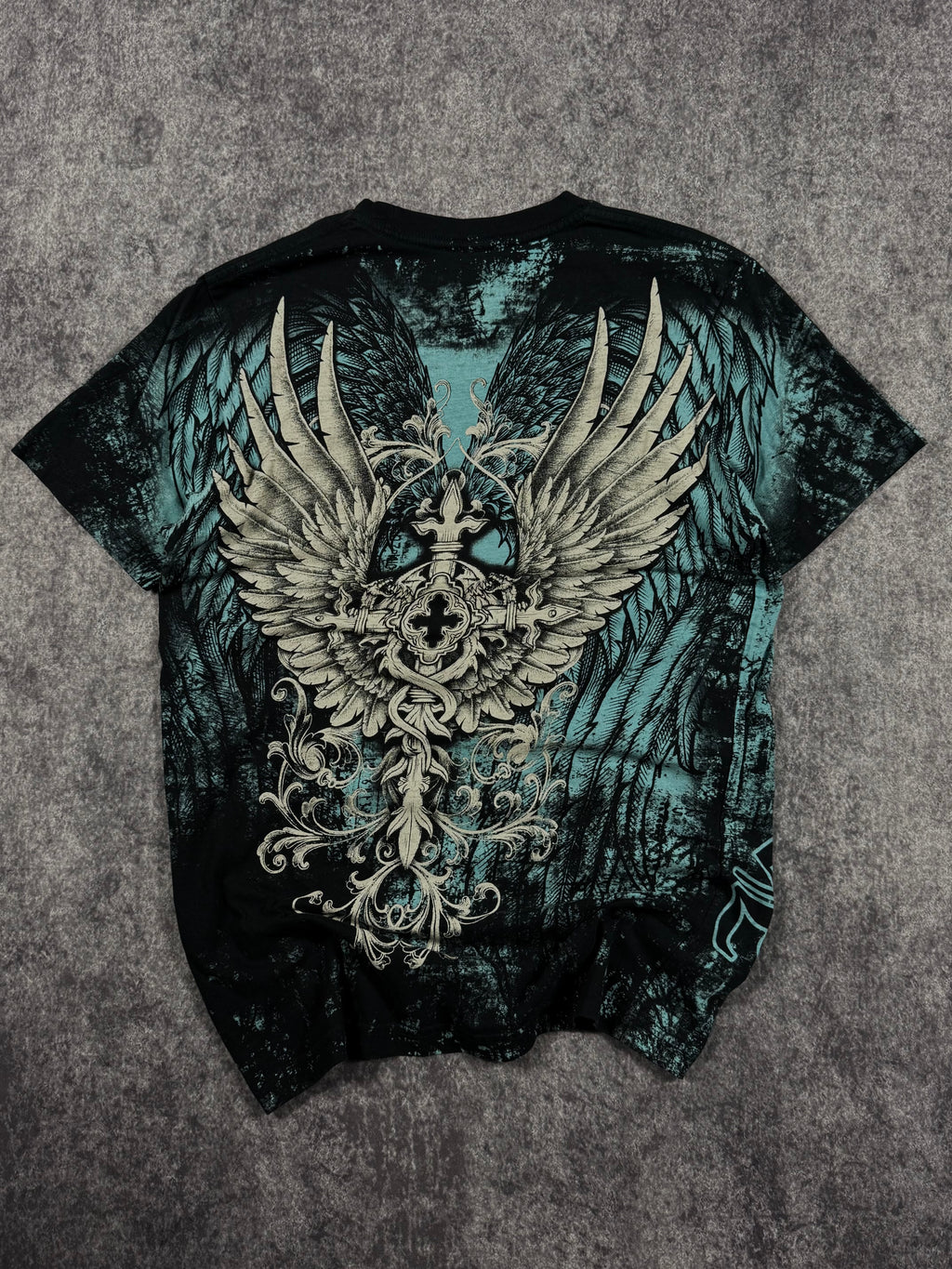 (rare) 2000s konflic chrome shirt (S)