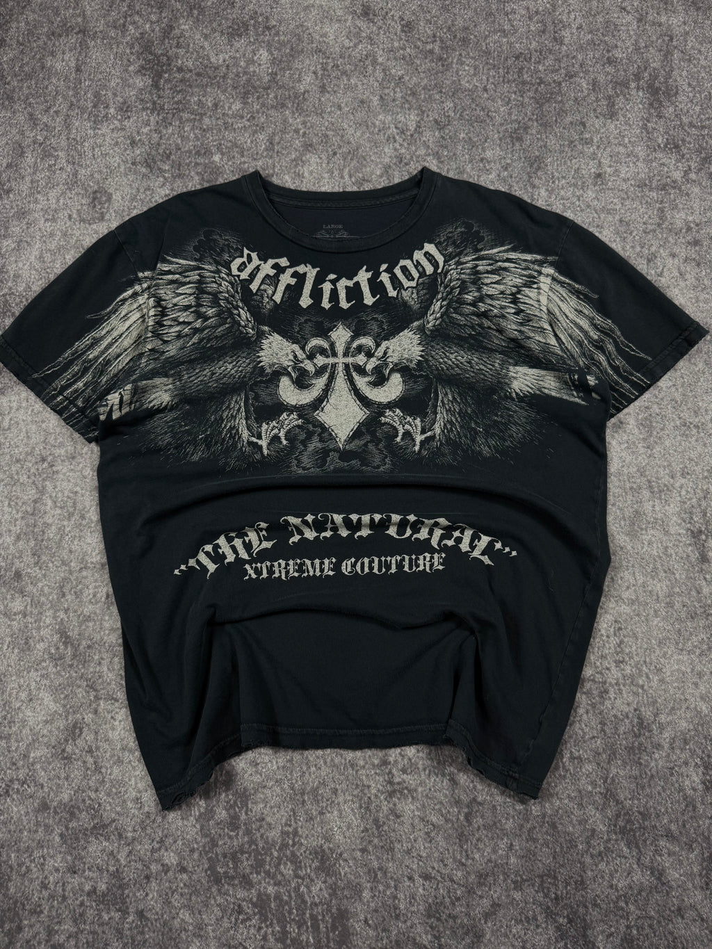 (rare) 2000s affliction x randy couture shirt (L)
