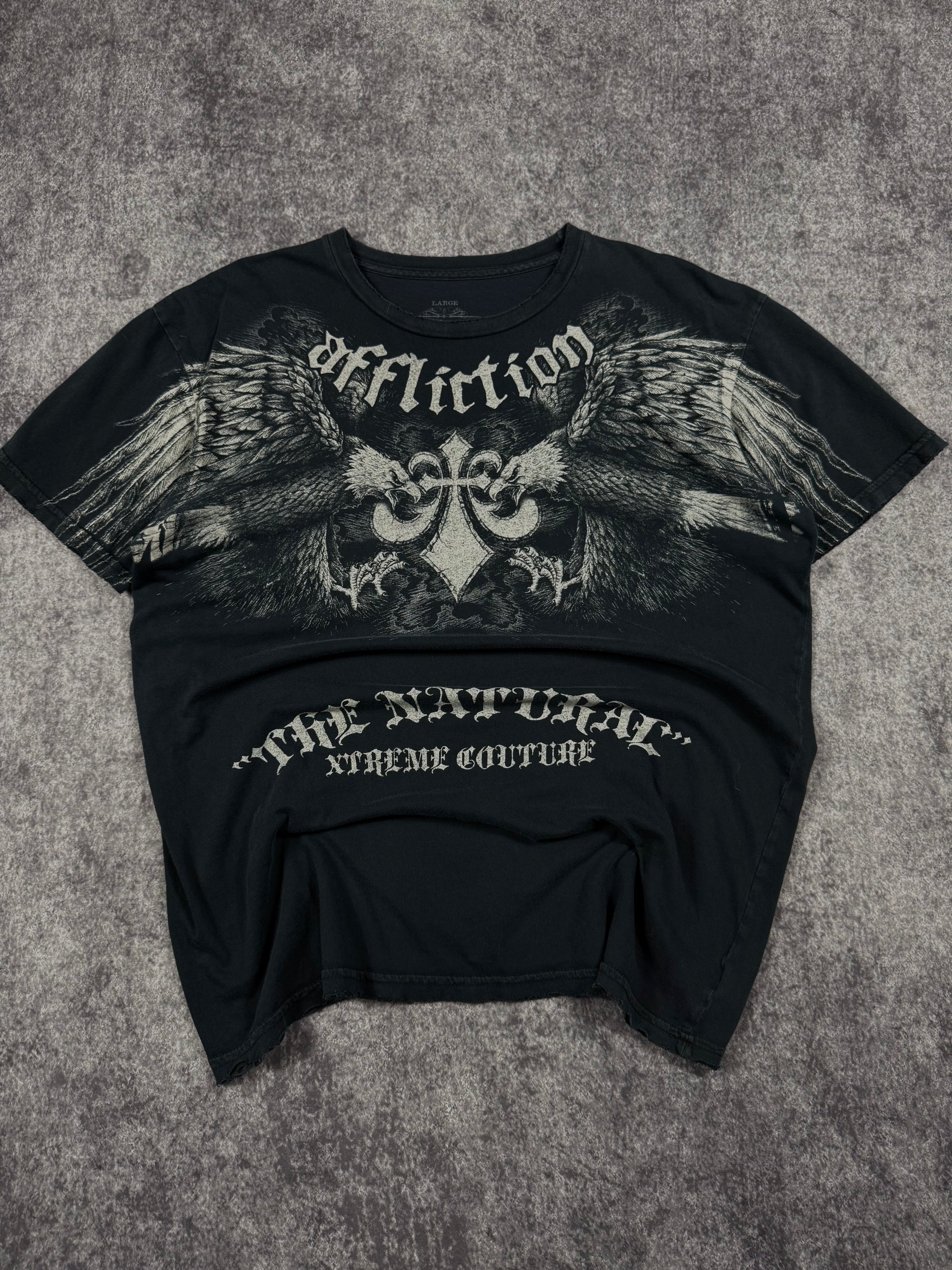 (rare) 2000s affliction x randy couture shirt (L)