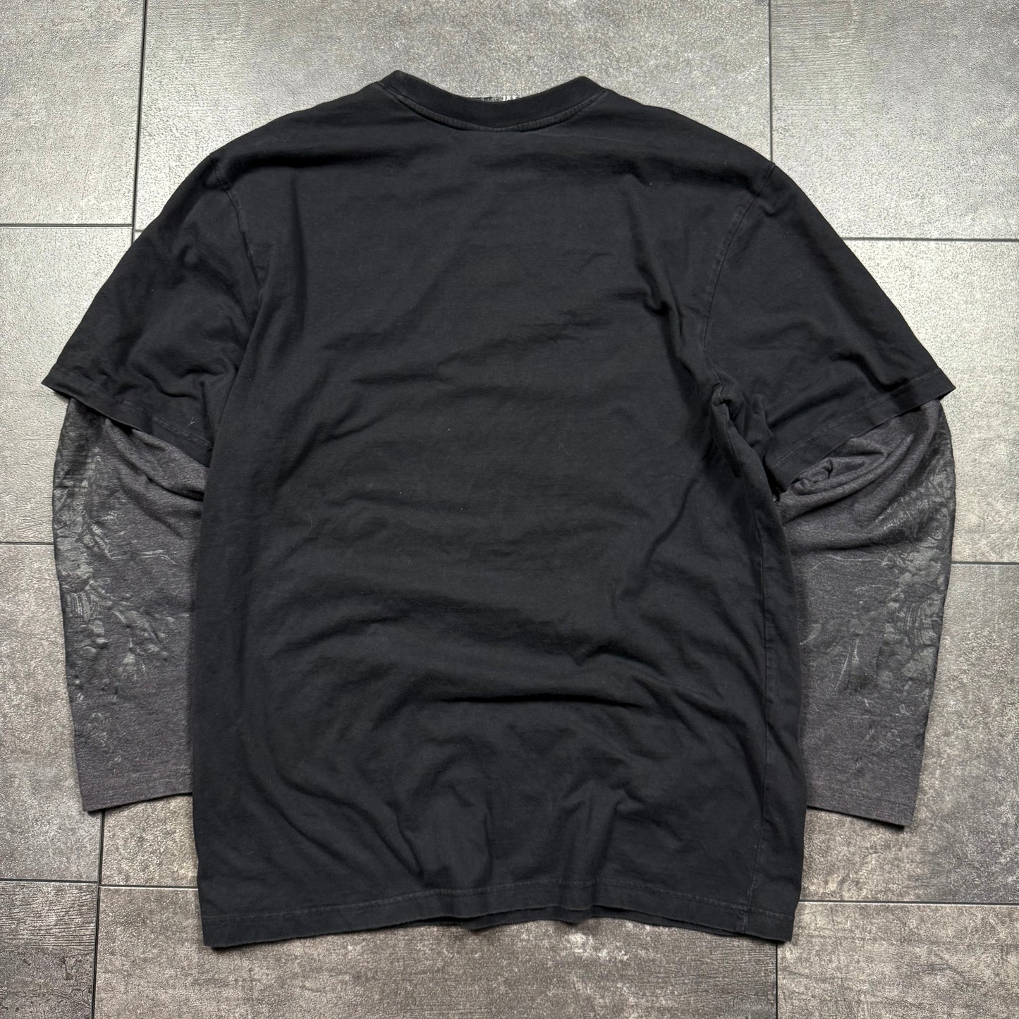 Y2K Southpole Grunge Layered Long Sleeve Shirt (M)