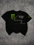 (rare) 2000s monster energy x fox racing shirt (M)
