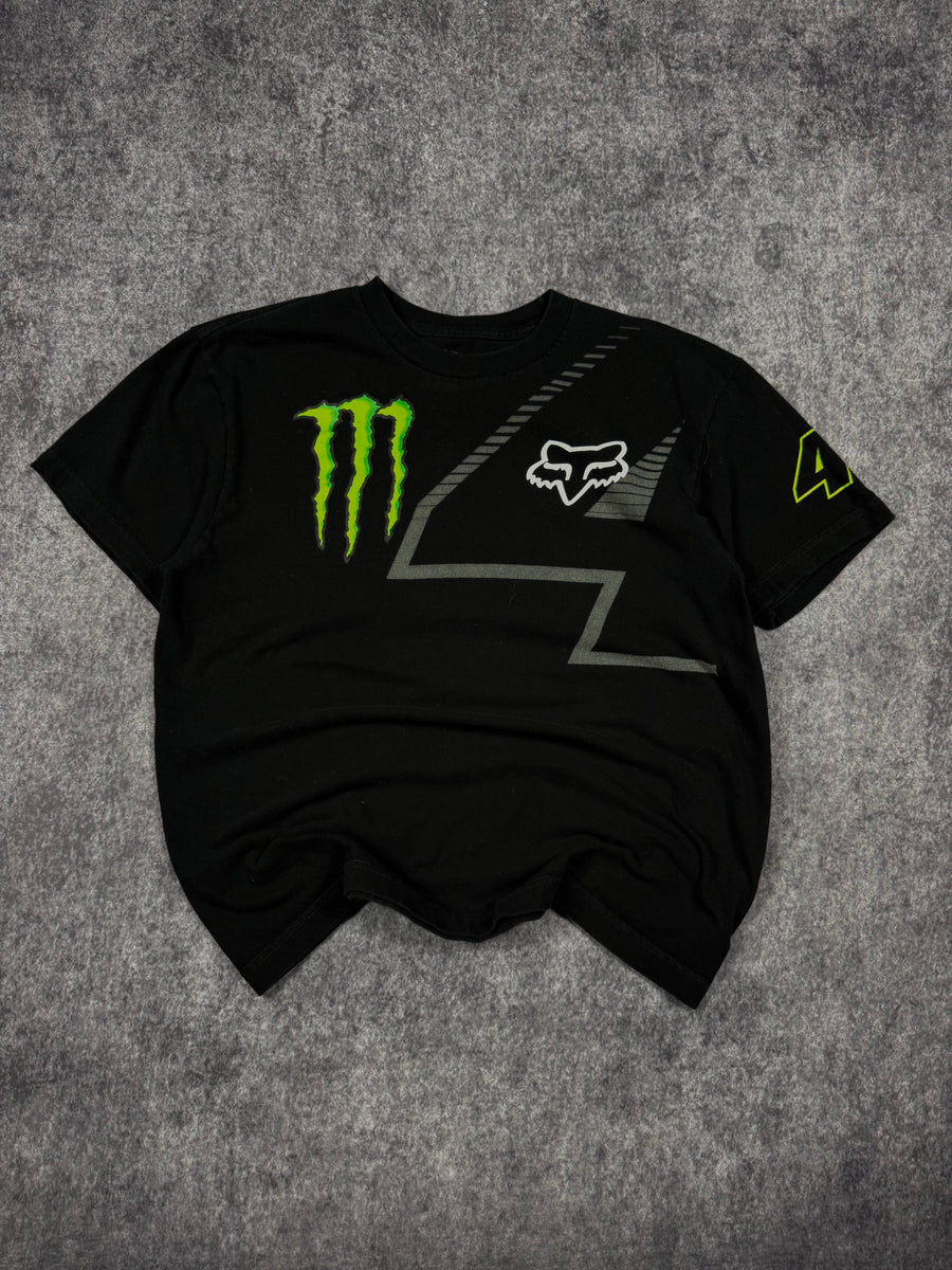 (rare) 2000s monster energy x fox racing shirt (M)
