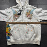 Deadstock 2000s Rhinestone Skull Hoodie (XXL)