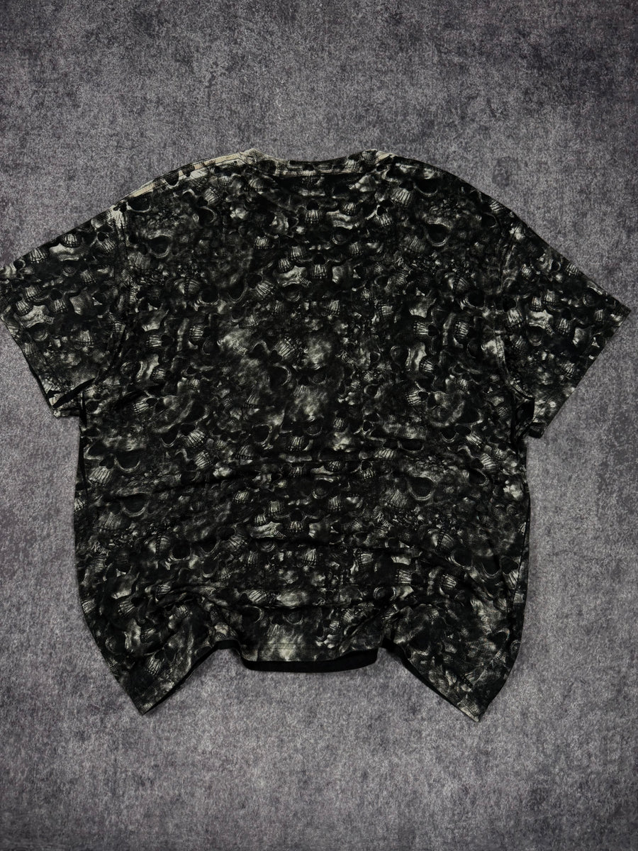 (rare) 2000s skull aop shirt (L)