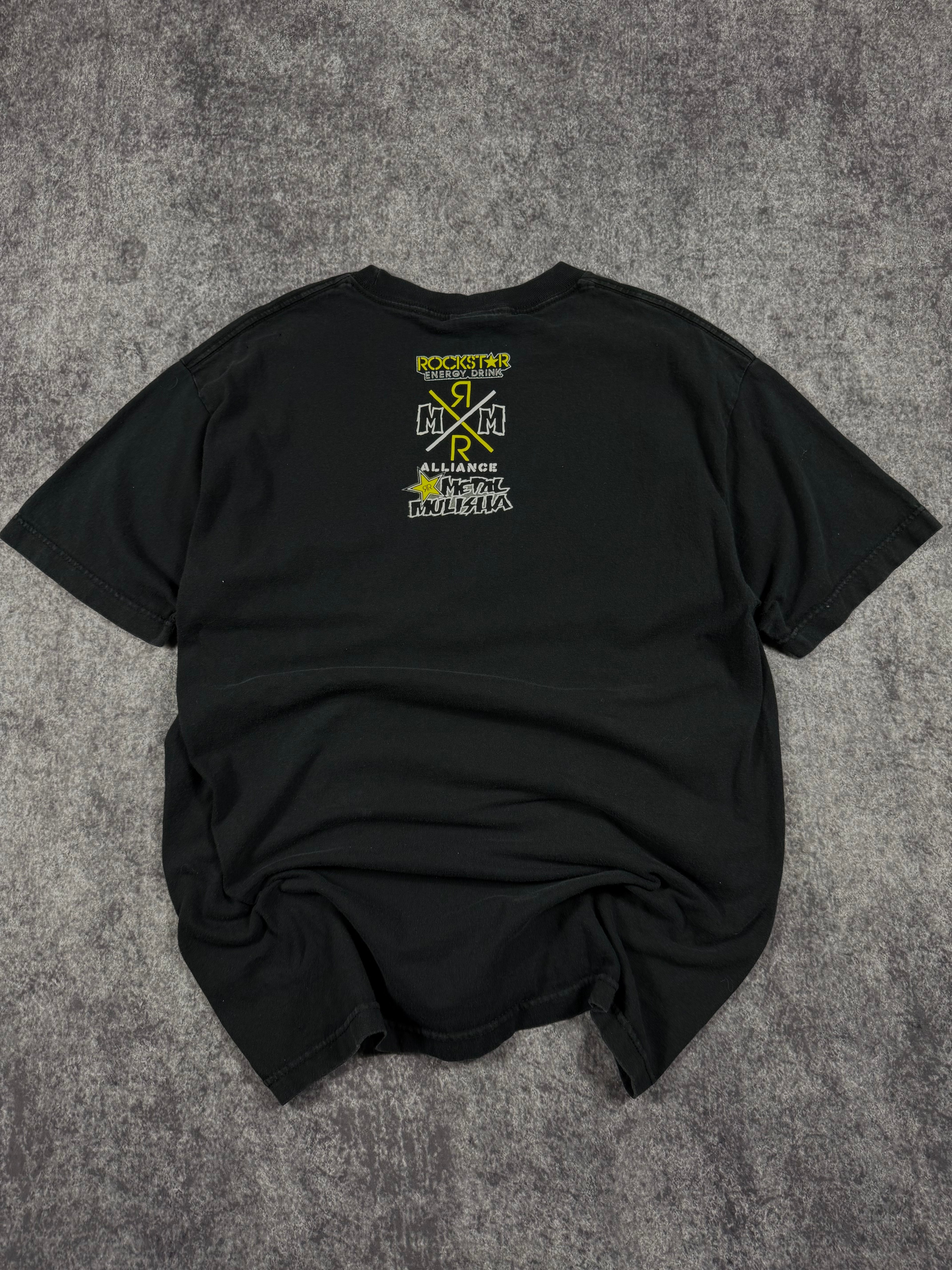 (rare) 2000s rockstar energy x metal mulisha shirt (M)