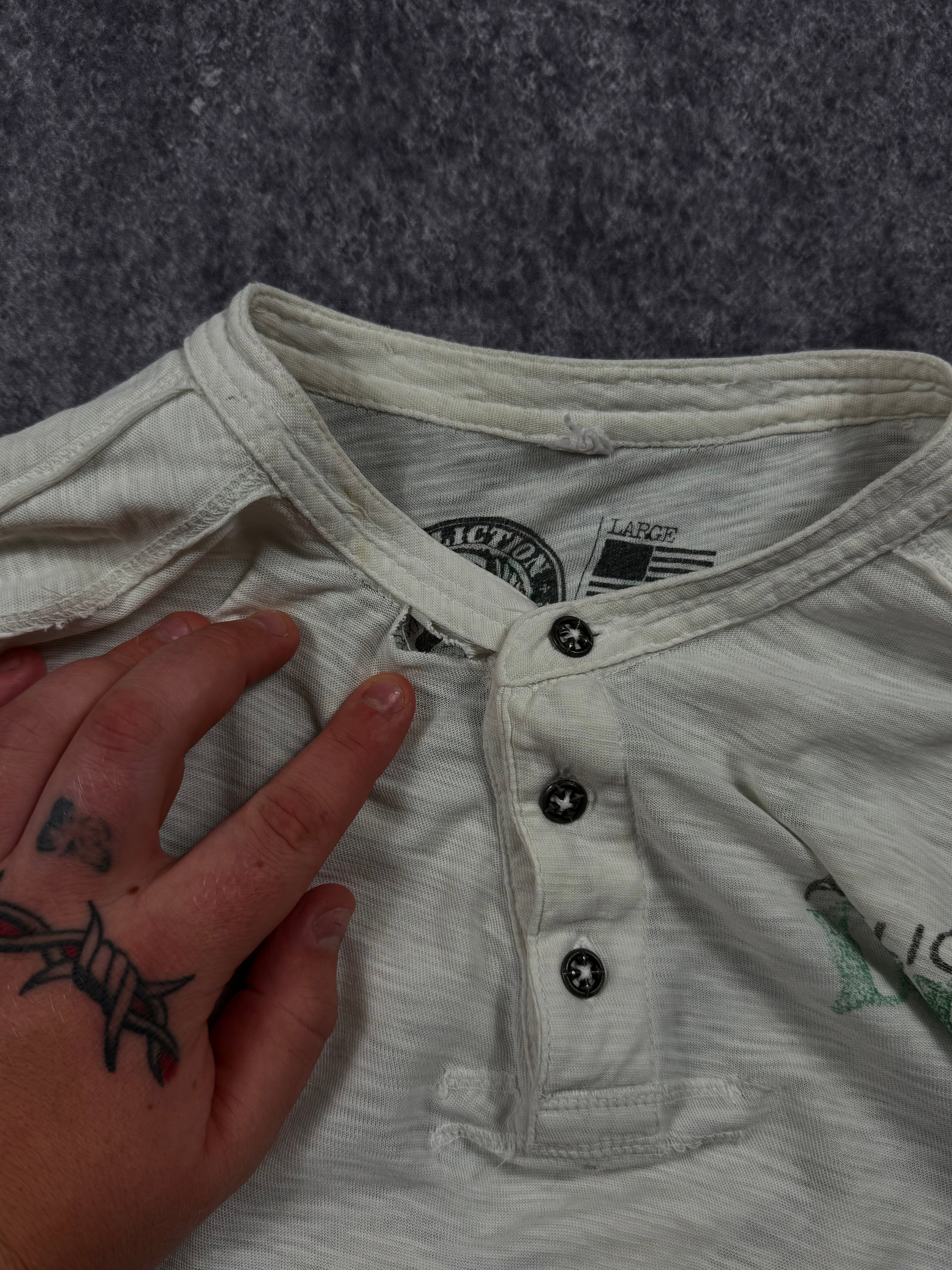 (rare) 2000s affliction long sleeve shirt (L)