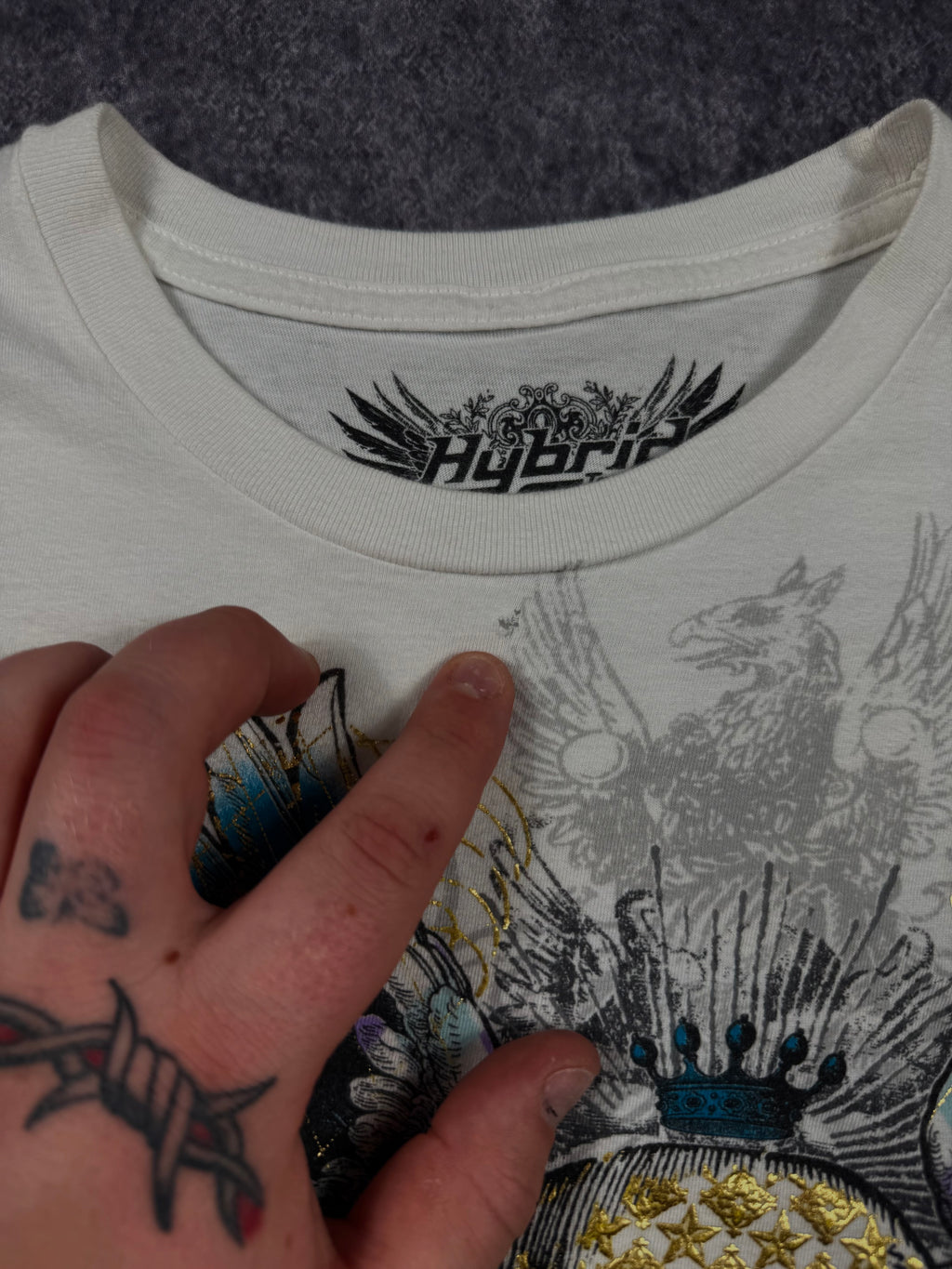 2000s hybrid chrome shirt (L)