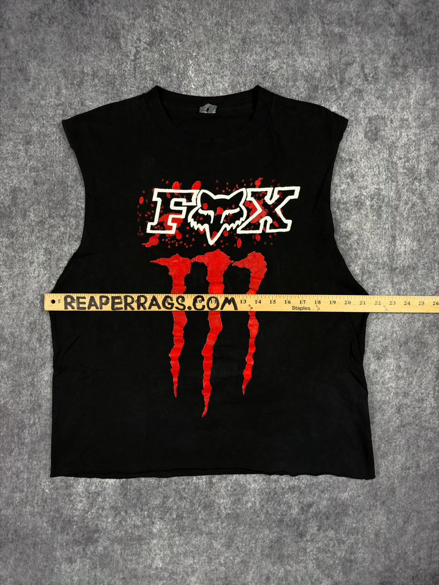 (RARE) 2000s MONSTER ENERGY x FOX RACING CUTOFF (L)