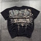 (rare) 2000s Truth&Lies Rhinestone Shirt (XL)